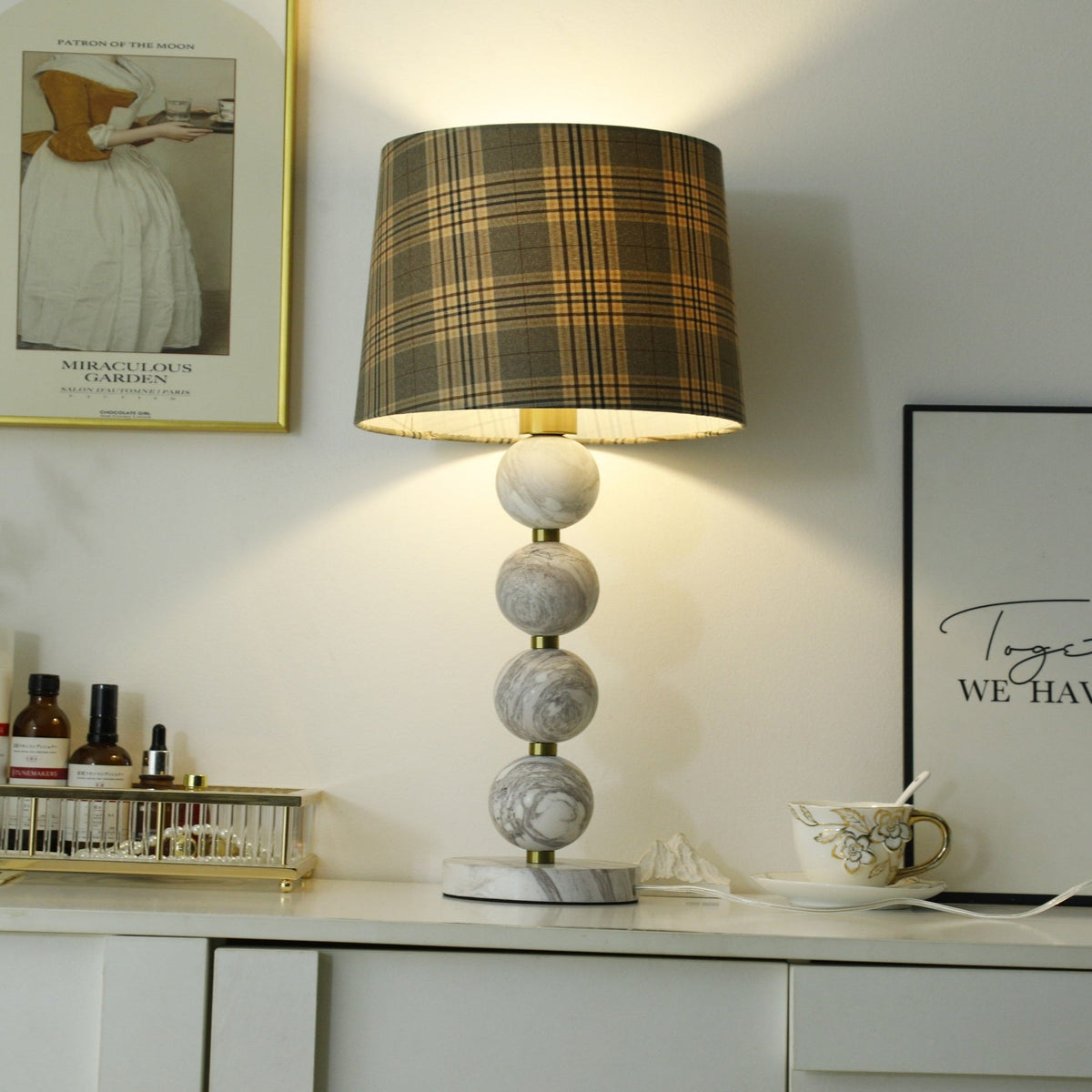 Rowan Moderne tafellamp van marmer