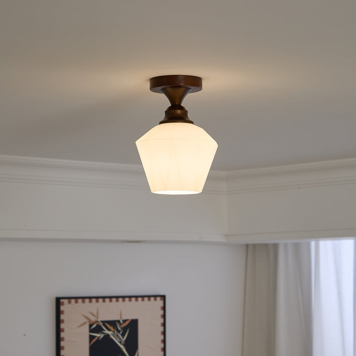 Alveneth Premium Noordse kunst glas plafondlamp