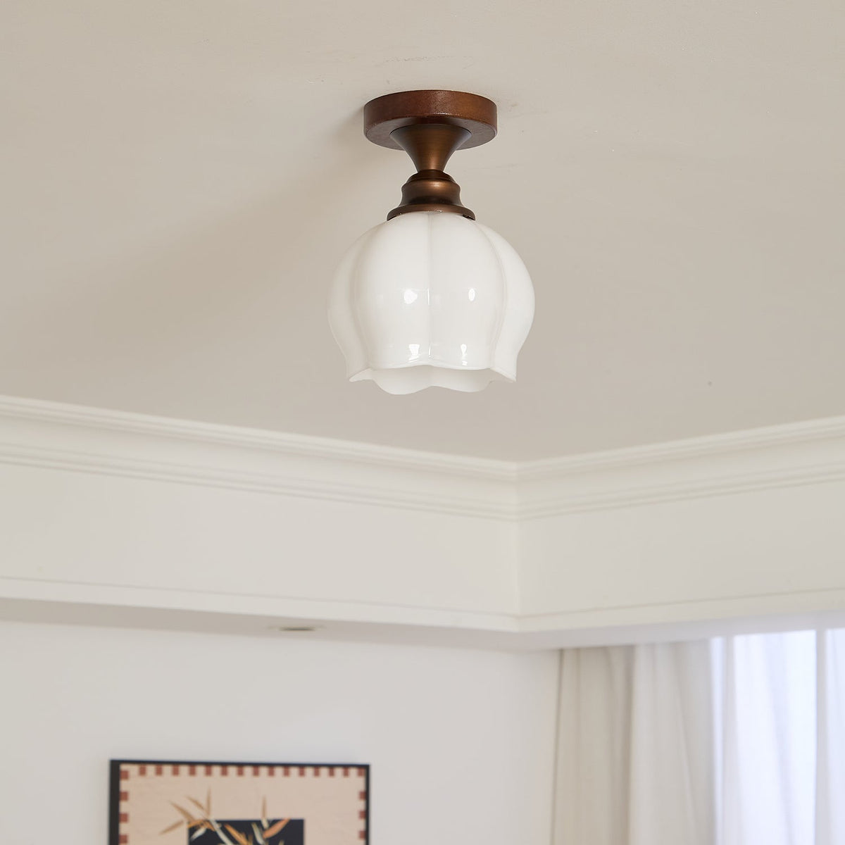Alveneth Premium Noordse kunst glas plafondlamp
