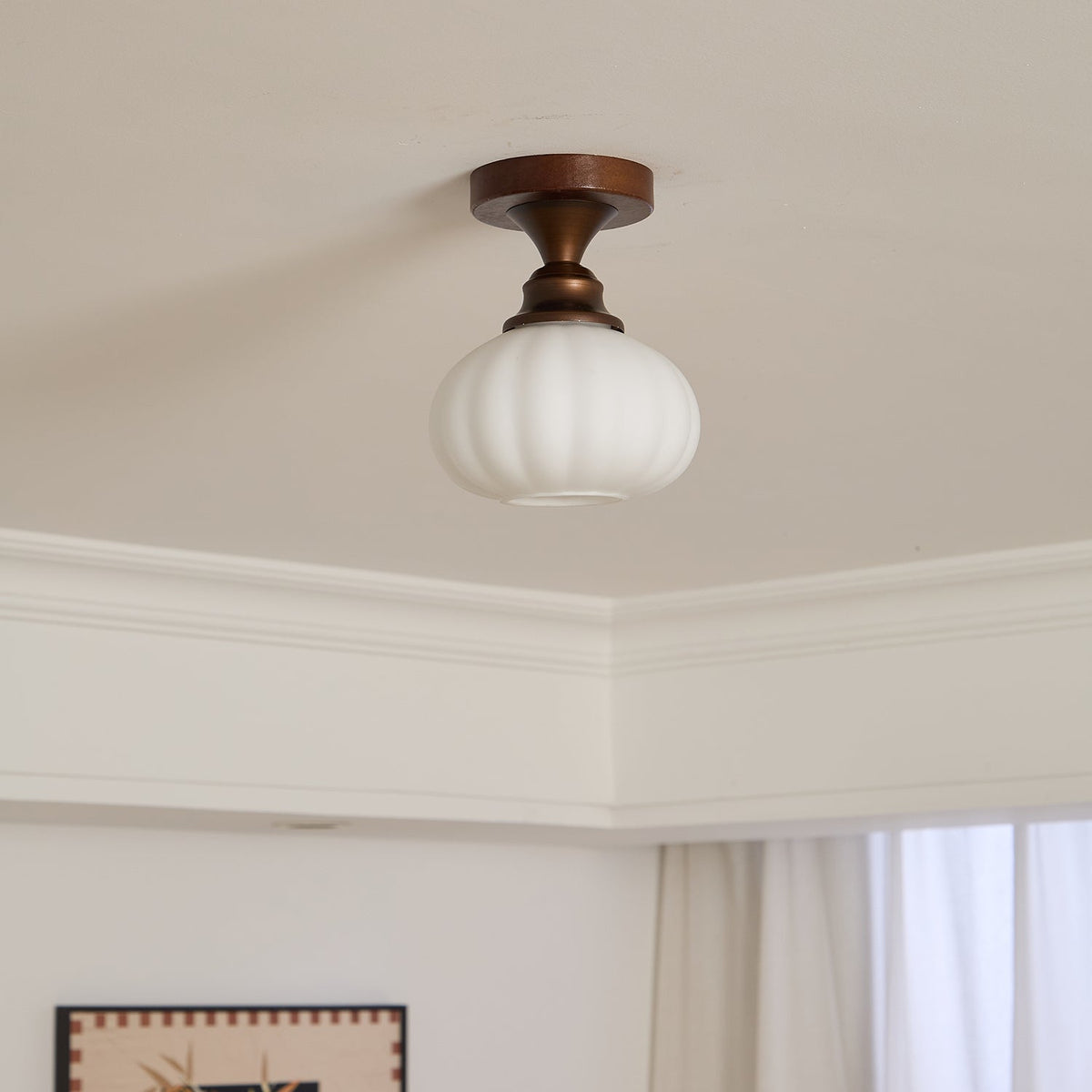 Alveneth Premium Noordse kunst glas plafondlamp