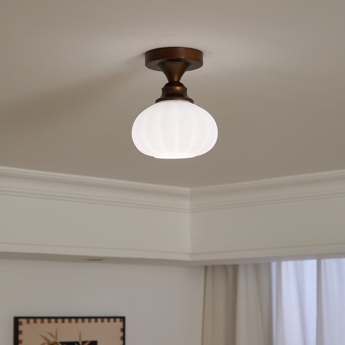 Alveneth Premium Noordse kunst glas plafondlamp