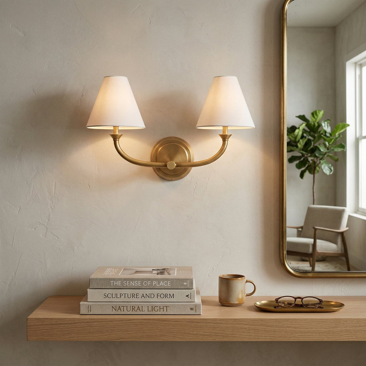 Oriisina messing wandlamp