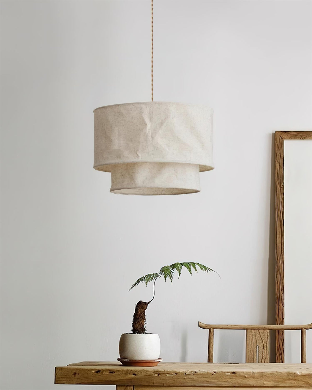 Nuvai hanglamp met natuurlijke linnen