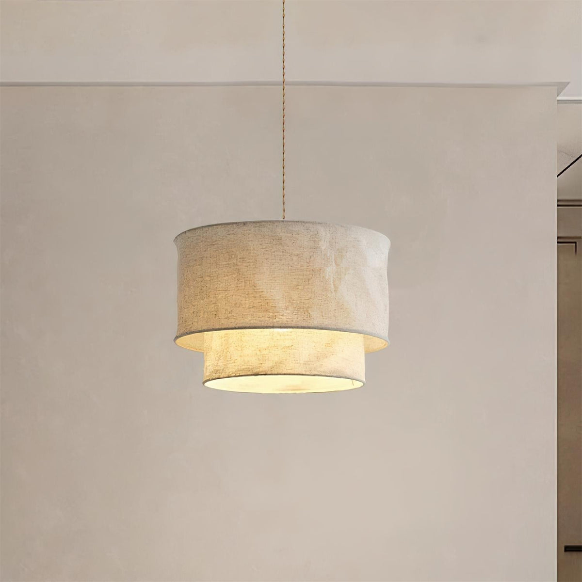 Nuvai hanglamp met natuurlijke linnen