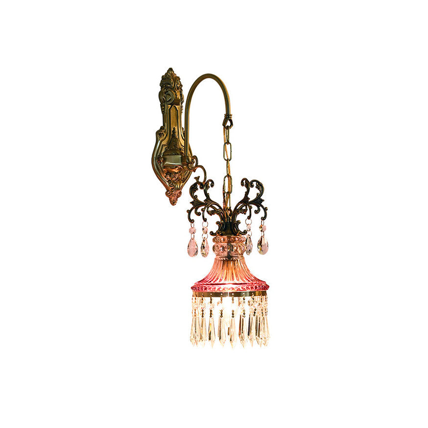 Marquise kristallen wandlamp met antiek en oranje afwerking