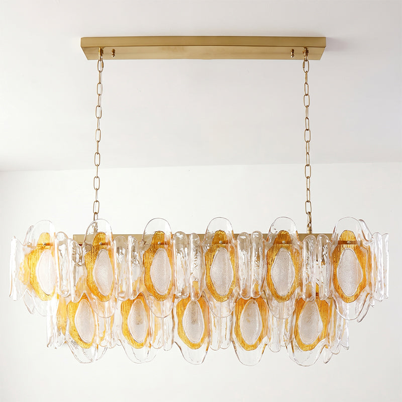 Liorueon lange kroonluchter van glas