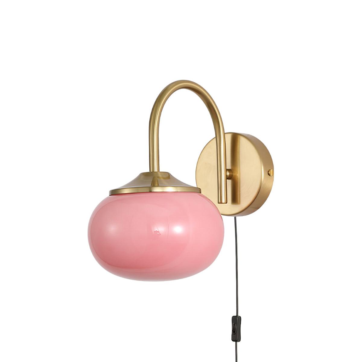 Kevely Premium Noordse kunst wandlamp met stekker van glas