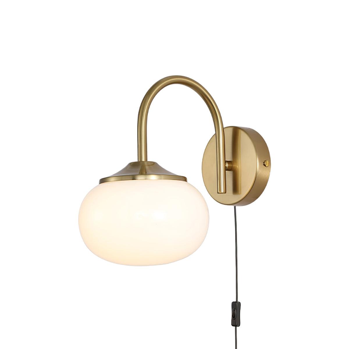 Kevely Premium Noordse kunst wandlamp met stekker van glas