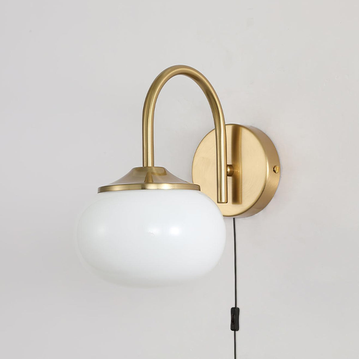 Kevely Premium Noordse kunst wandlamp met stekker van glas