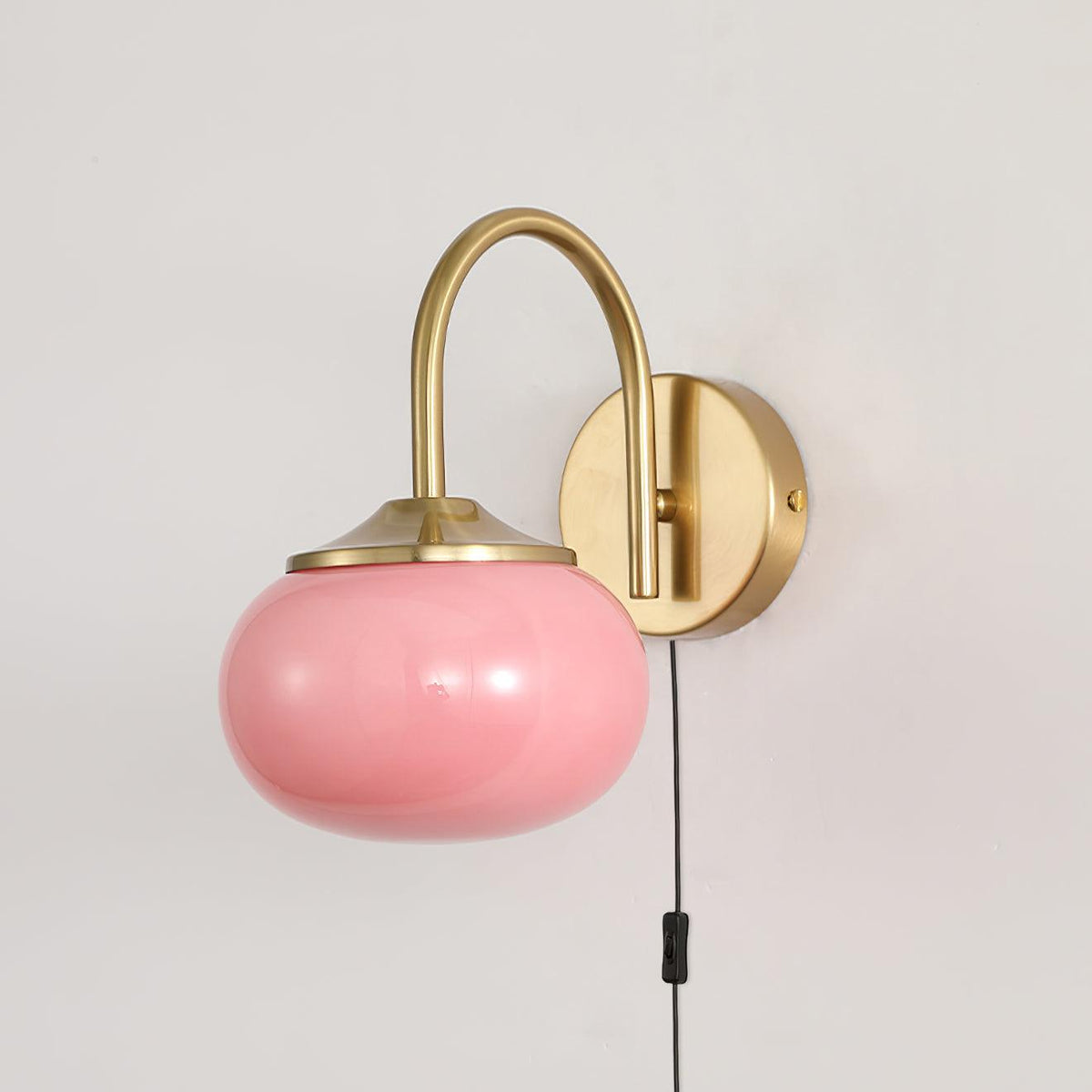 Kevely Premium Noordse kunst wandlamp met stekker van glas