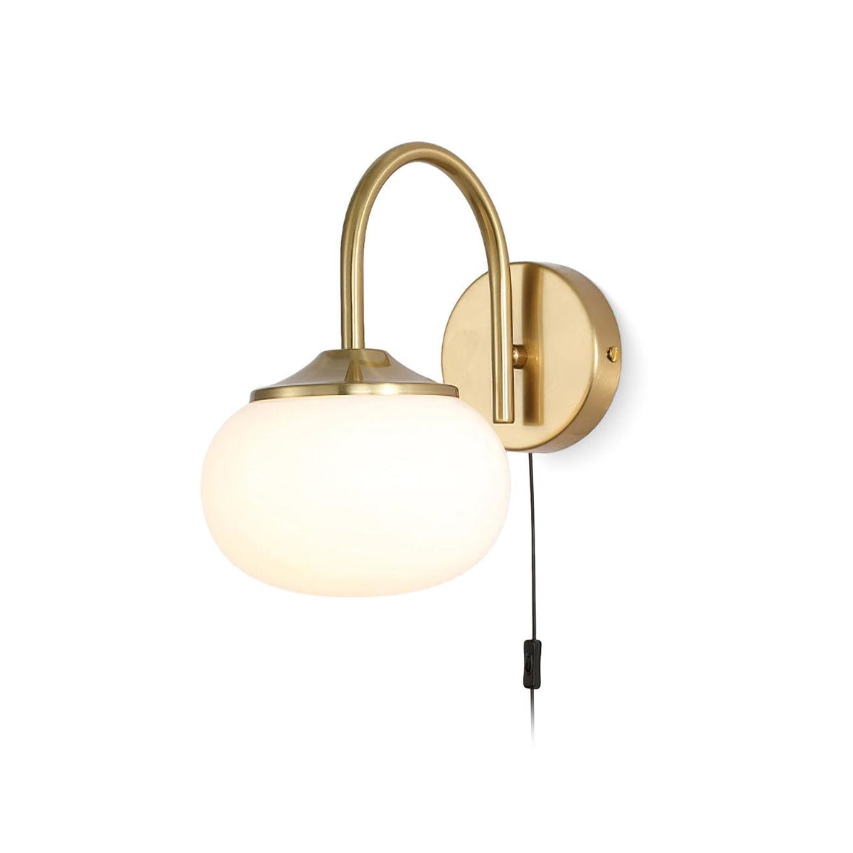 Kevely Premium Noordse kunst wandlamp met stekker van glas
