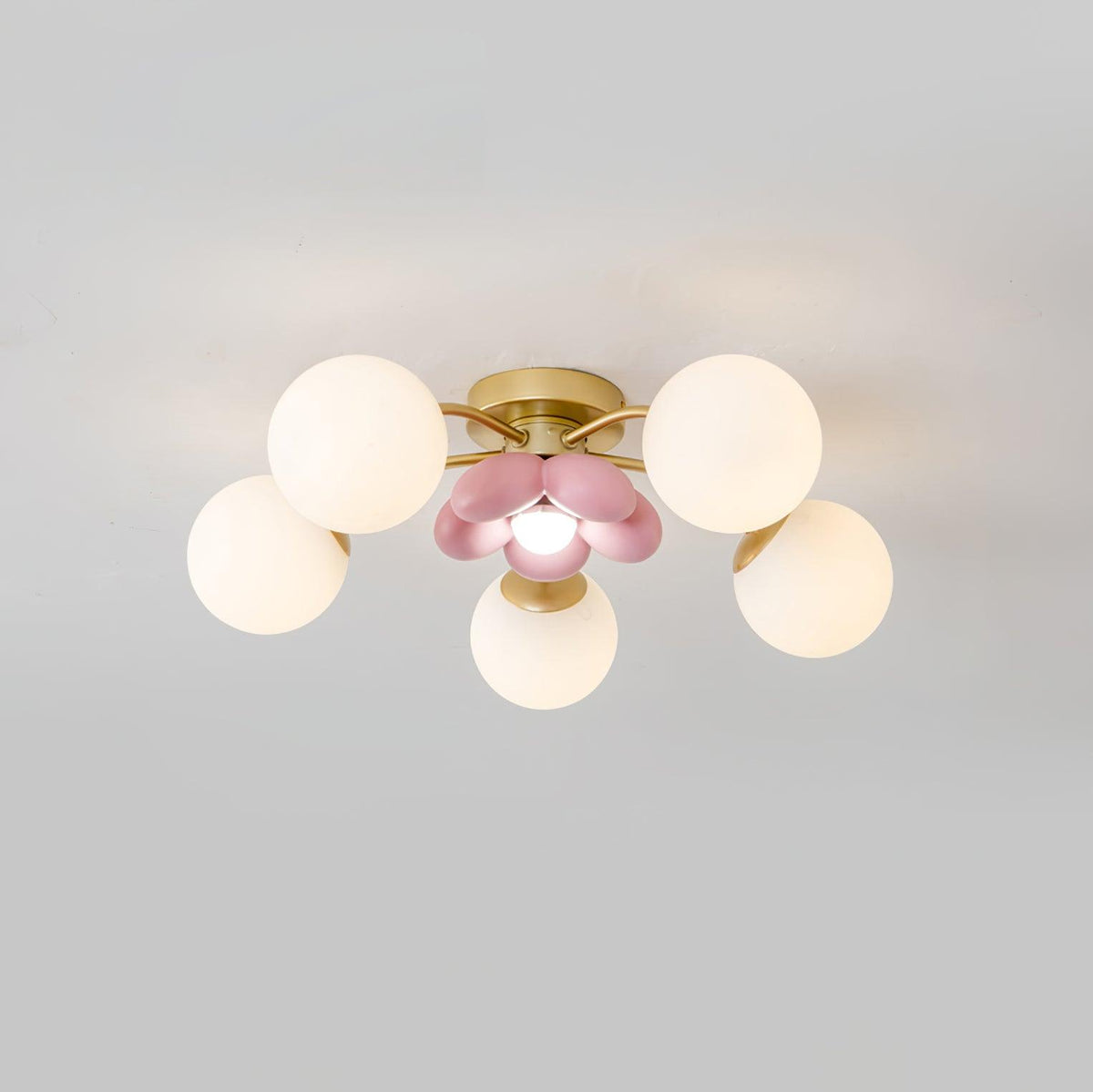 Nirox plafondlamp met Roze Bloemblaadjes