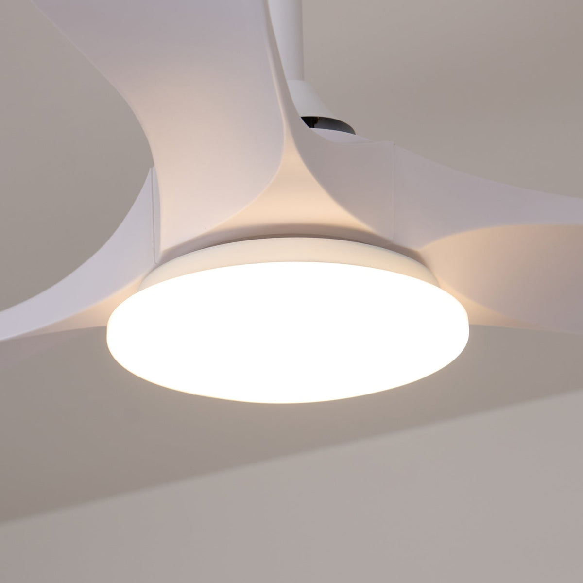 Velix Moderne plafondventilator met verlichting van walnoothout