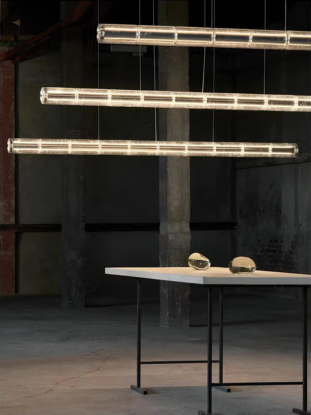 Karoa lineaire hanglamp met matglas