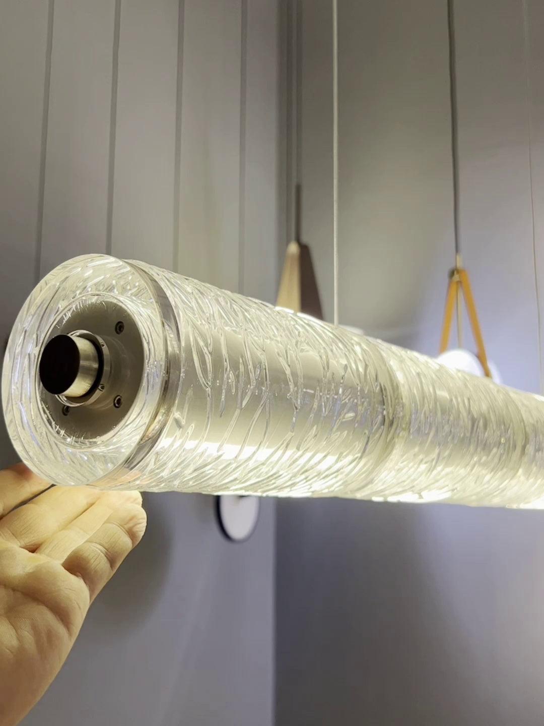 Karoa lineaire hanglamp met matglas