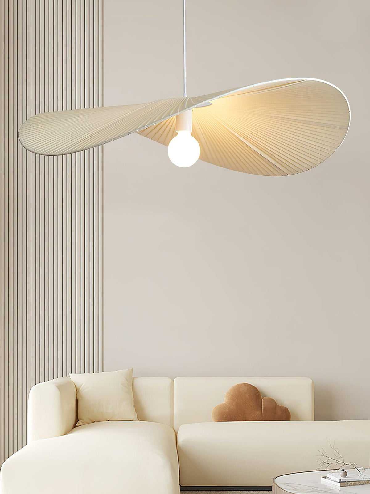 Cedrin hanglamp Wave Natuurlijk