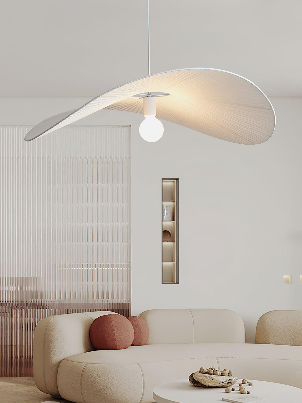 Cedrin hanglamp Wave Natuurlijk