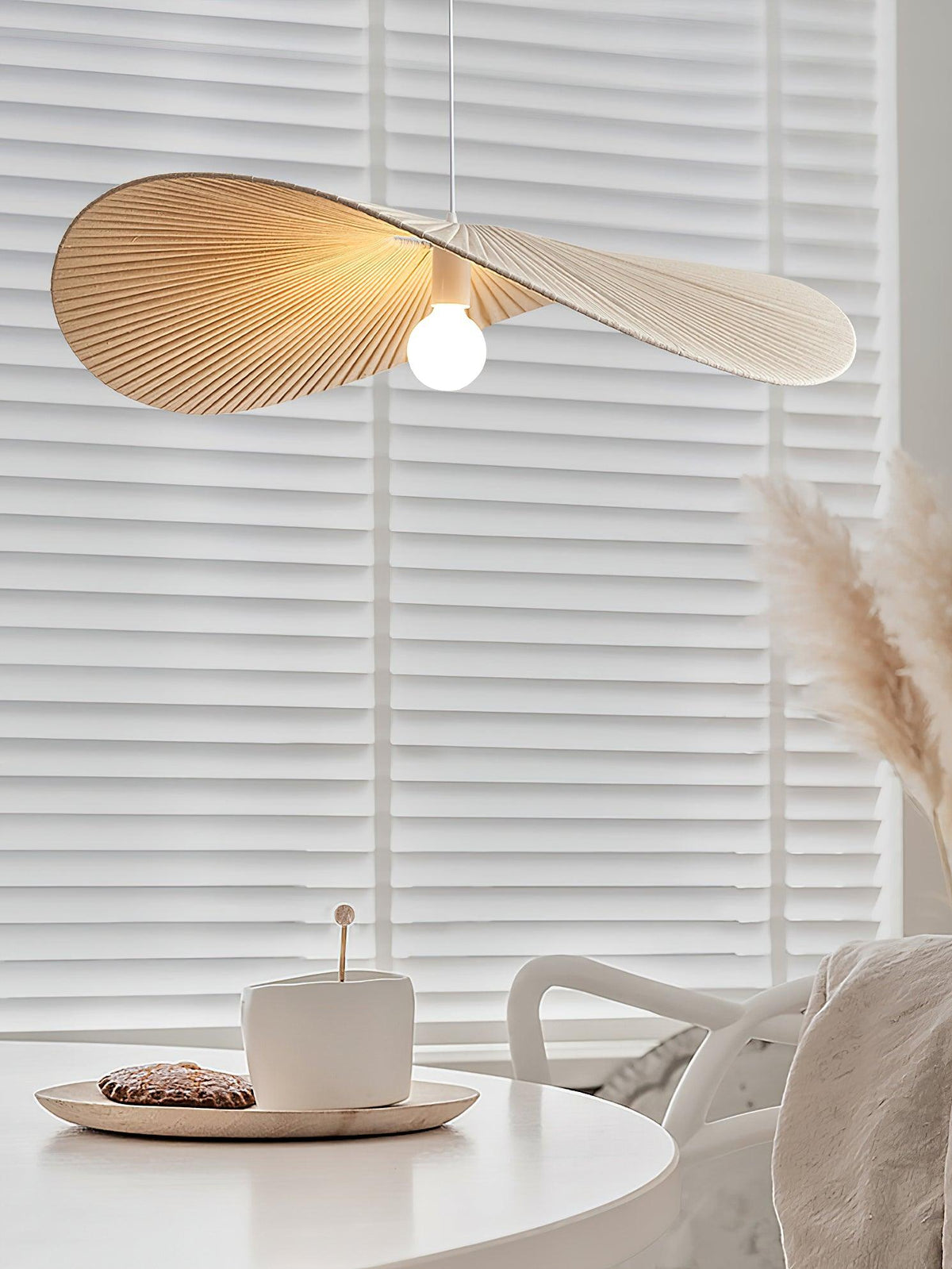 Cedrin hanglamp Wave Natuurlijk