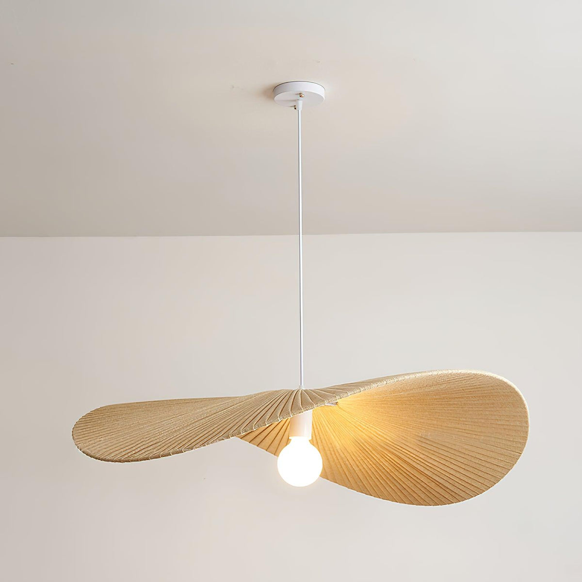 Cedrin hanglamp Wave Natuurlijk