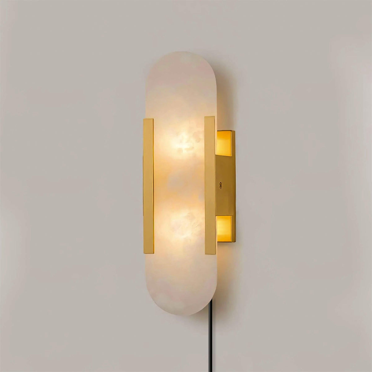 Bano Oblong albasten wandlamp met stekker
