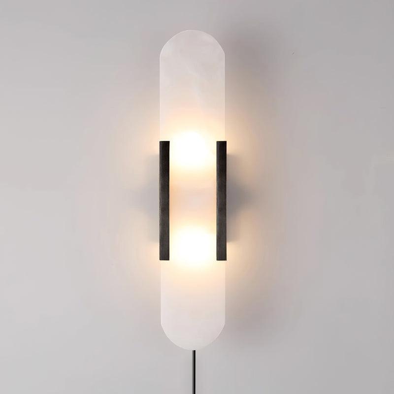 Bano Oblong albasten wandlamp met stekker