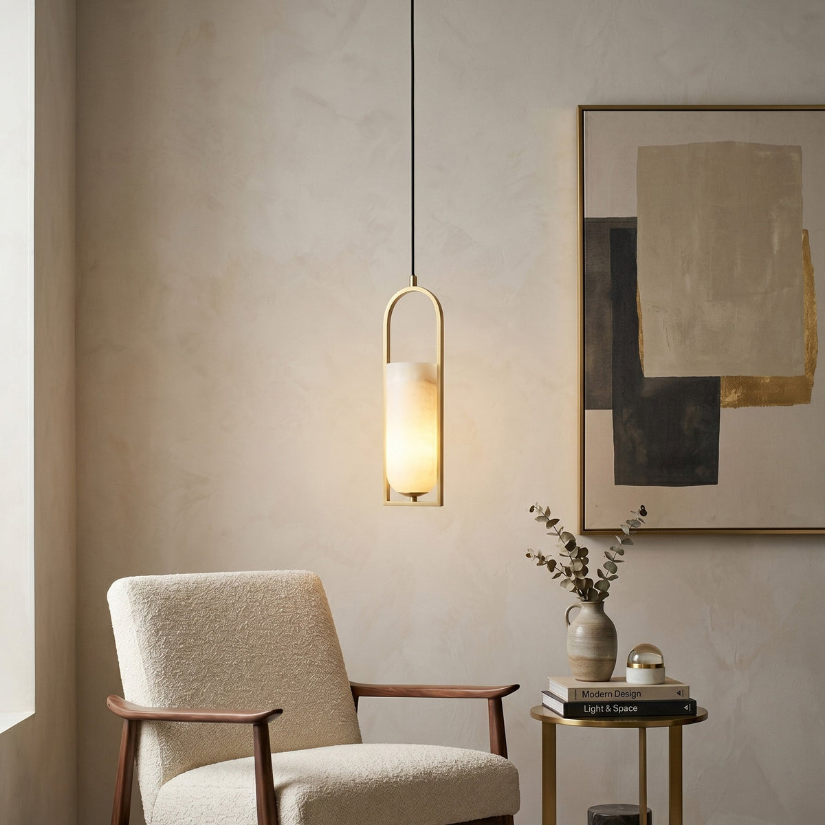 Svala Arch hanglamp met albast