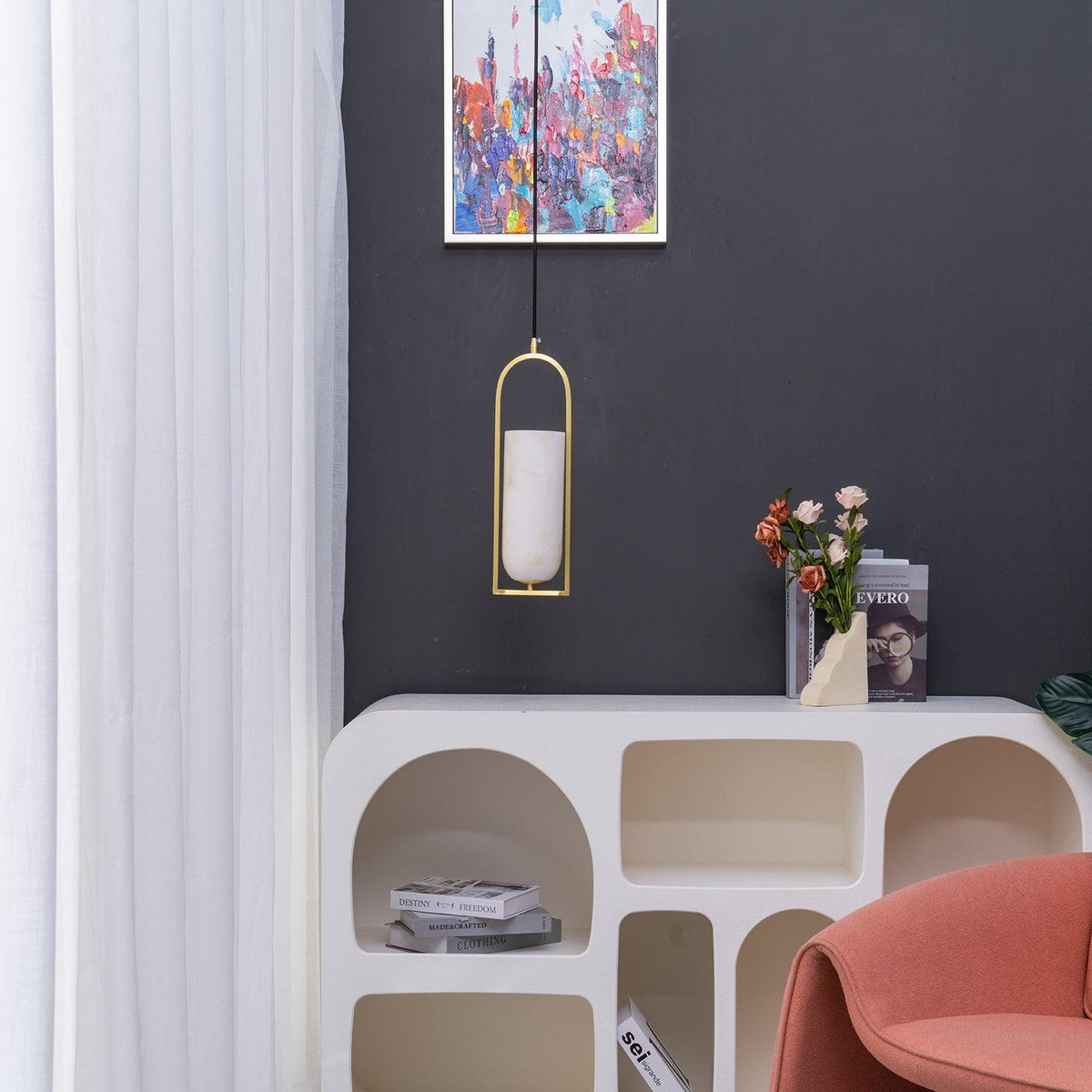 Svala Arch hanglamp met albast