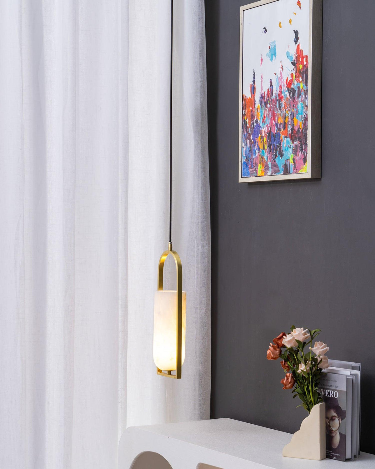 Svala Arch hanglamp met albast