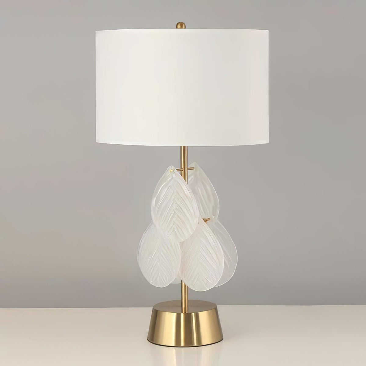 Velivaine elegante tafellamp van glas in goudkleurige afwerking