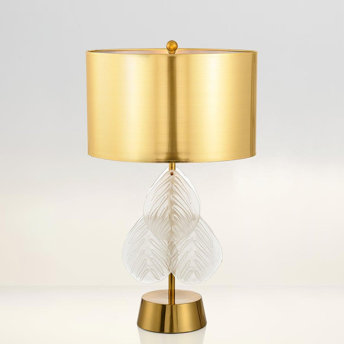 Velivaine elegante tafellamp van glas in goudkleurige afwerking