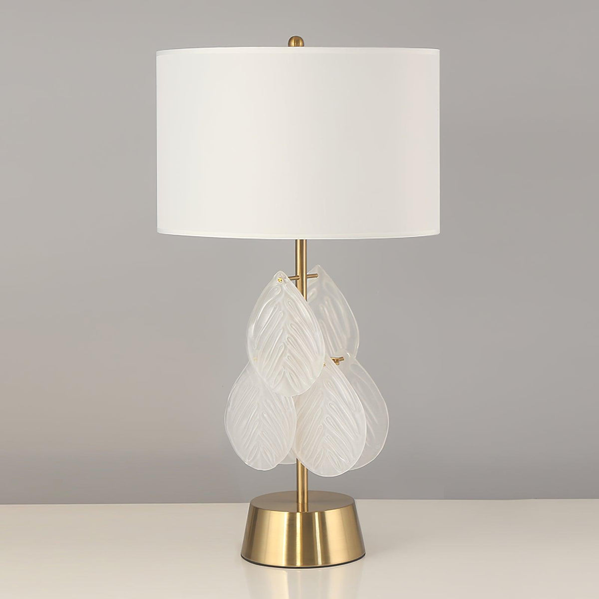 Velivaine elegante tafellamp van glas in goudkleurige afwerking