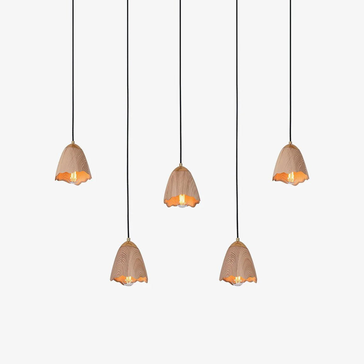 Sartin moderne minimalistische hanglamp van walnoothout