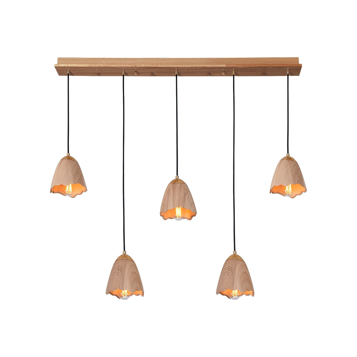 Sartin moderne minimalistische hanglamp van walnoothout