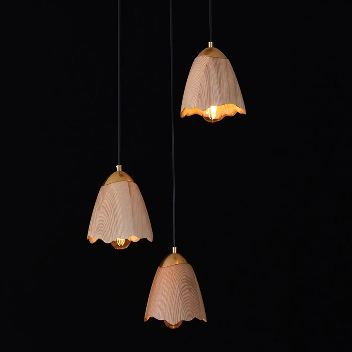 Sartin moderne minimalistische hanglamp van walnoothout