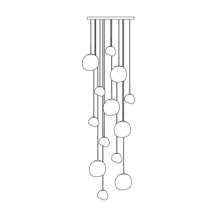 Lumora hanglamp Irregular Cluster Sculptural