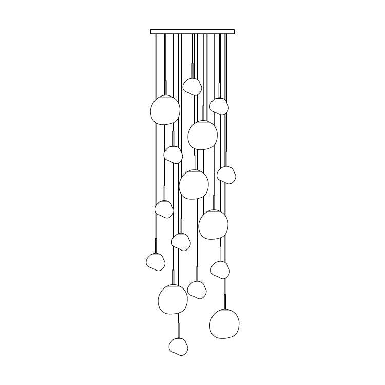 Lumora hanglamp Irregular Cluster Sculptural