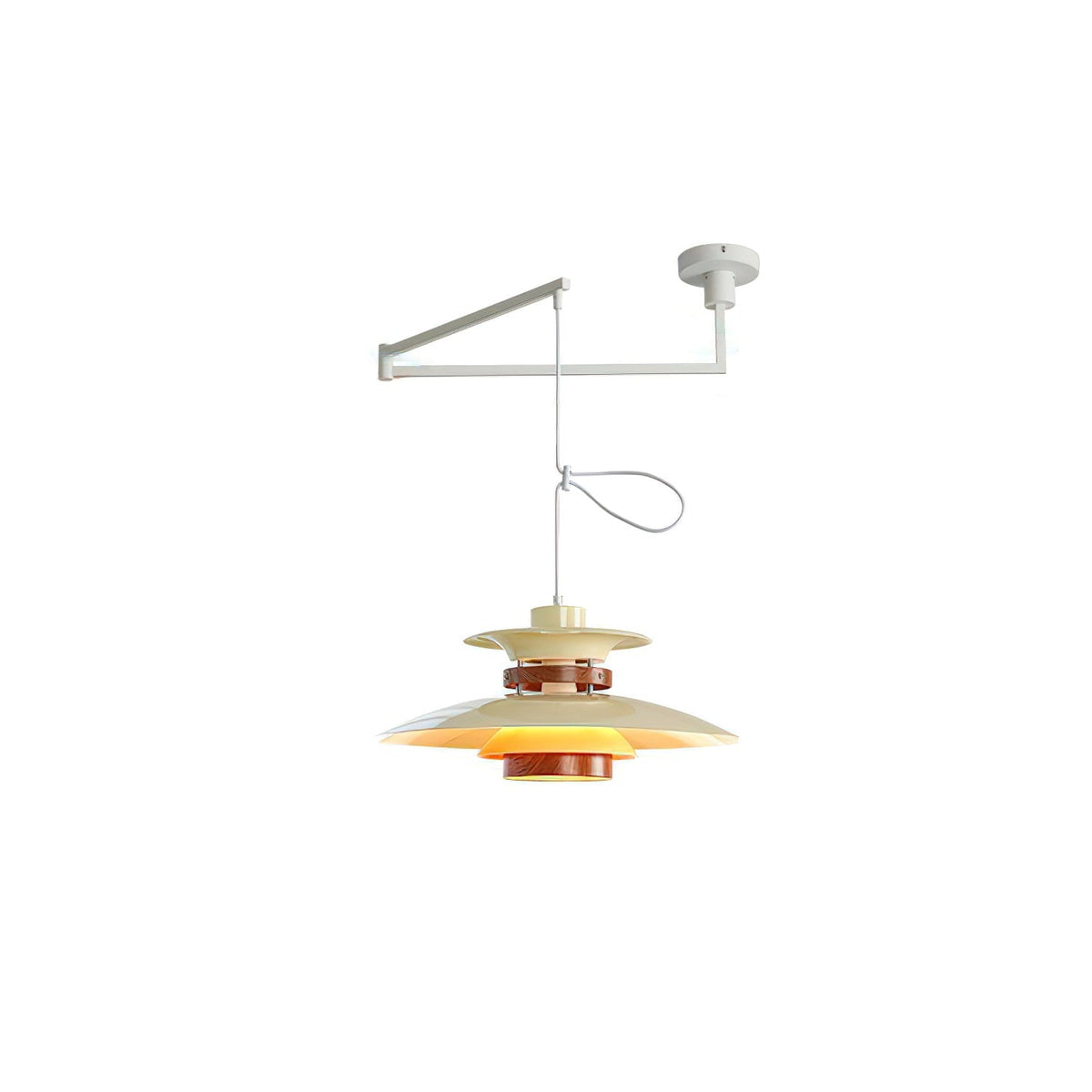 Sylania hanglamp van staal en hout