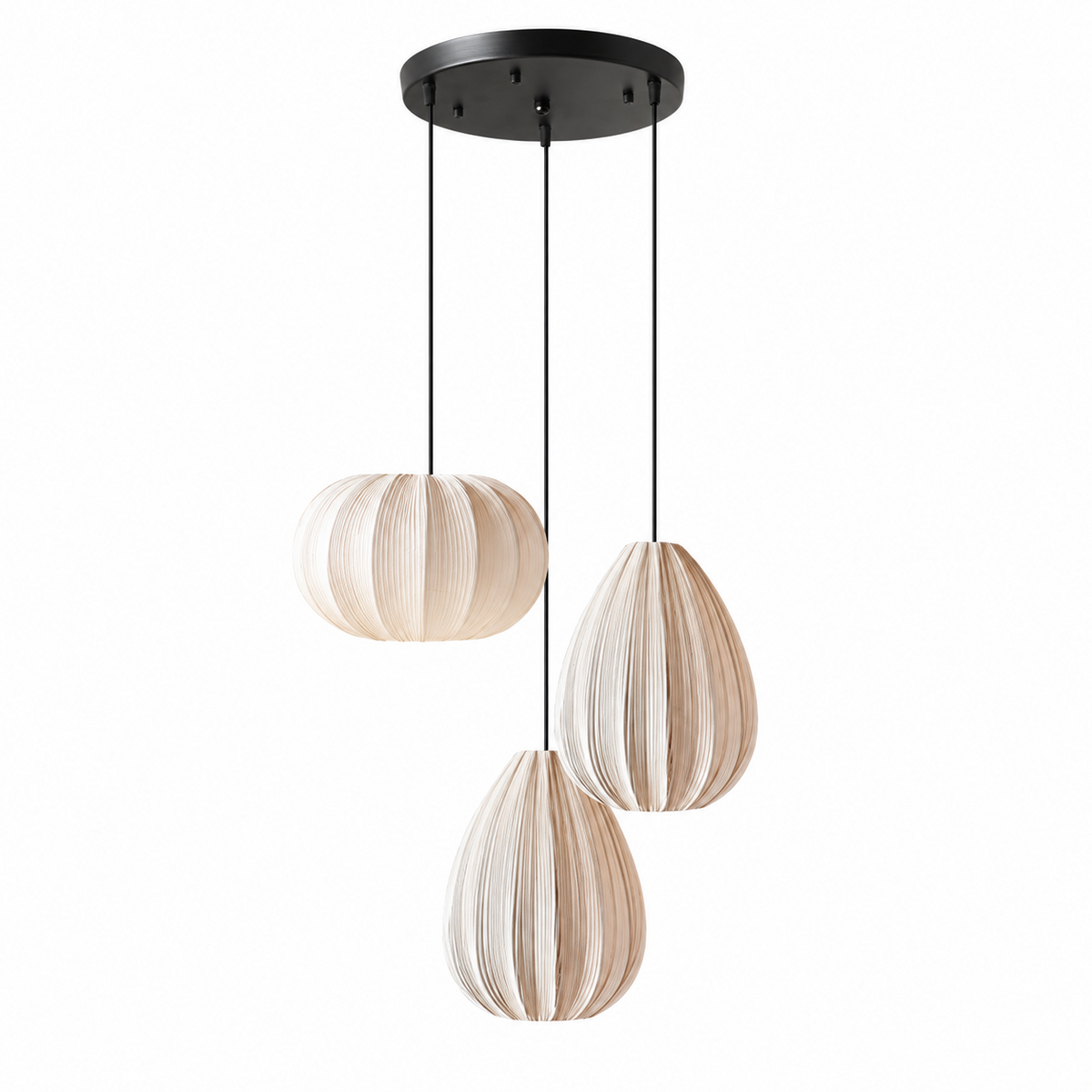Casterwyn hanglamp met plooien van stof