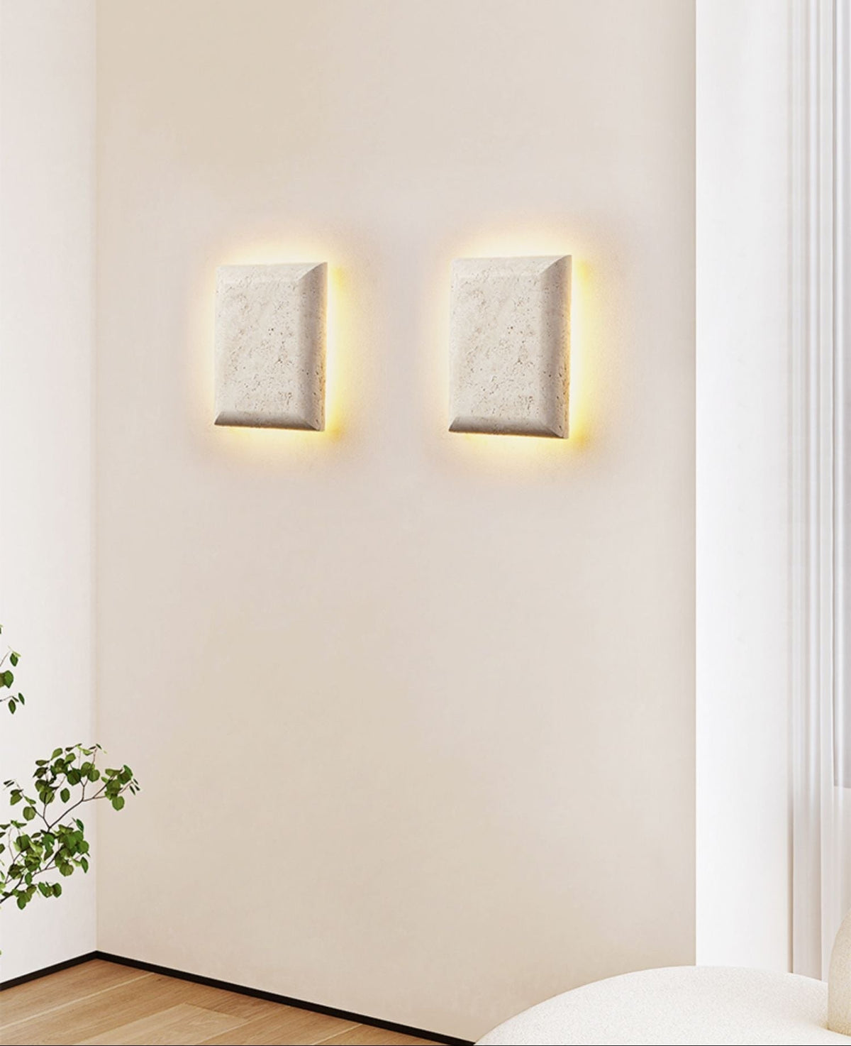 Mesarra travertin wandlamp
