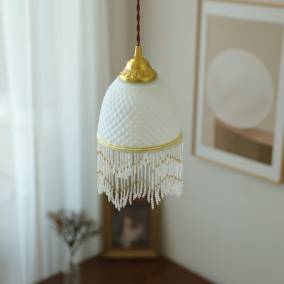 Mesh Tassel glas hanglamp