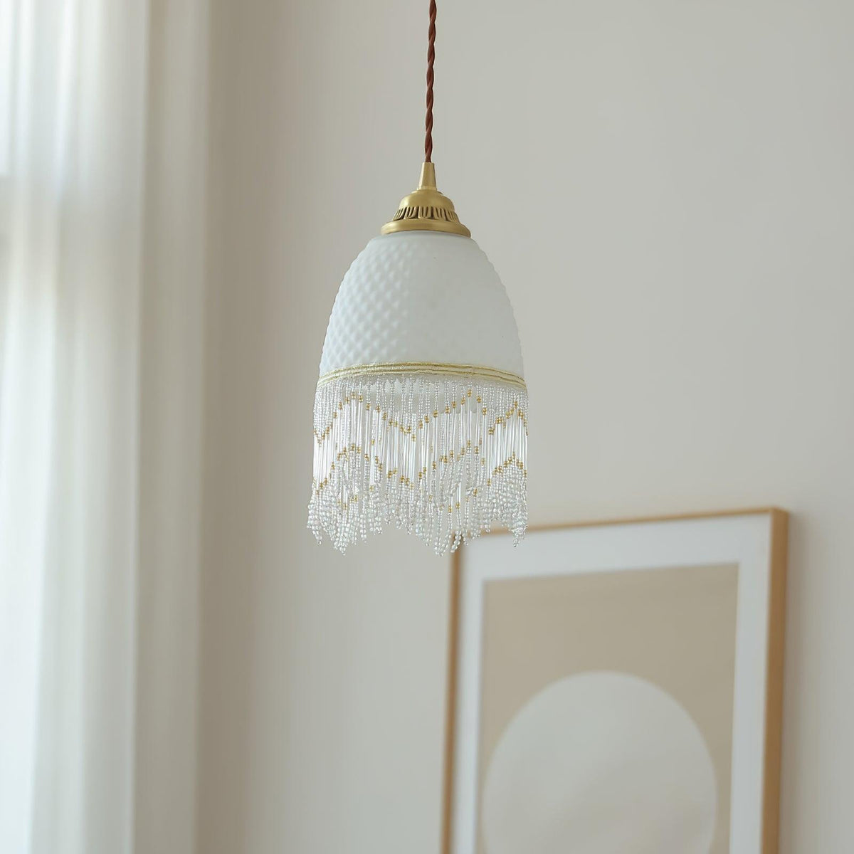 Mesh Tassel glas hanglamp