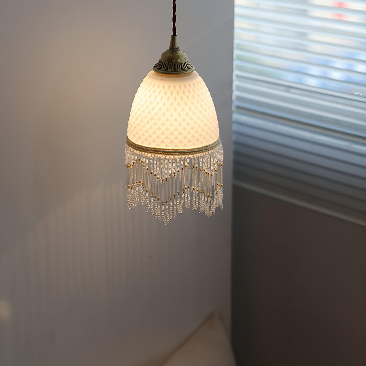 Mesh Tassel glas hanglamp