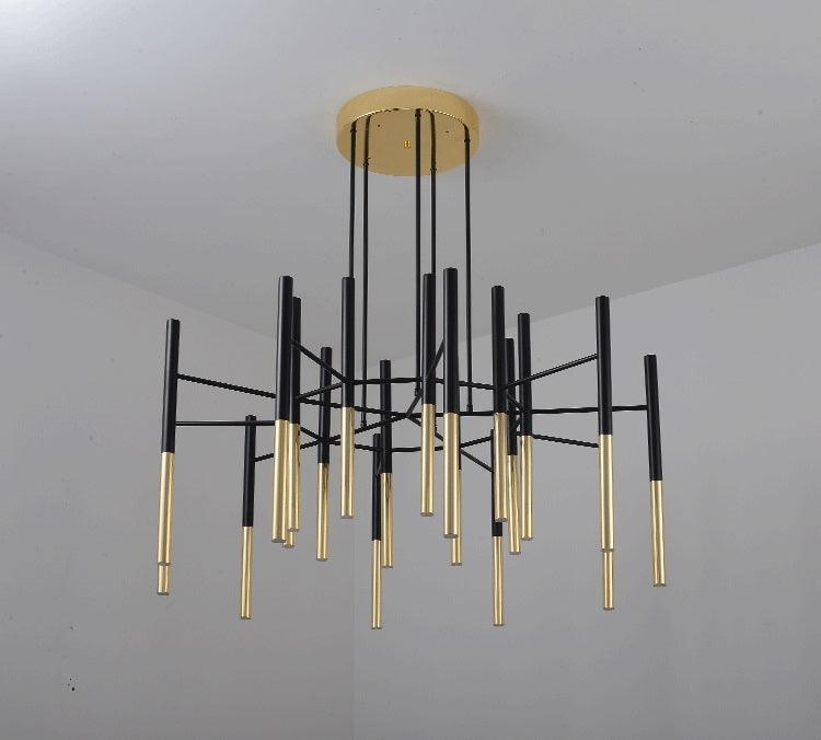 Arixon Kroonluchter Moderne Stangen Zwart Goud