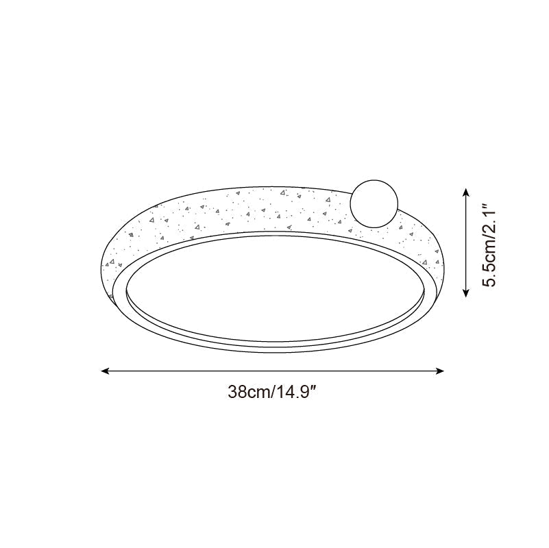Serelise Cute travertin Ronde plafondlamp