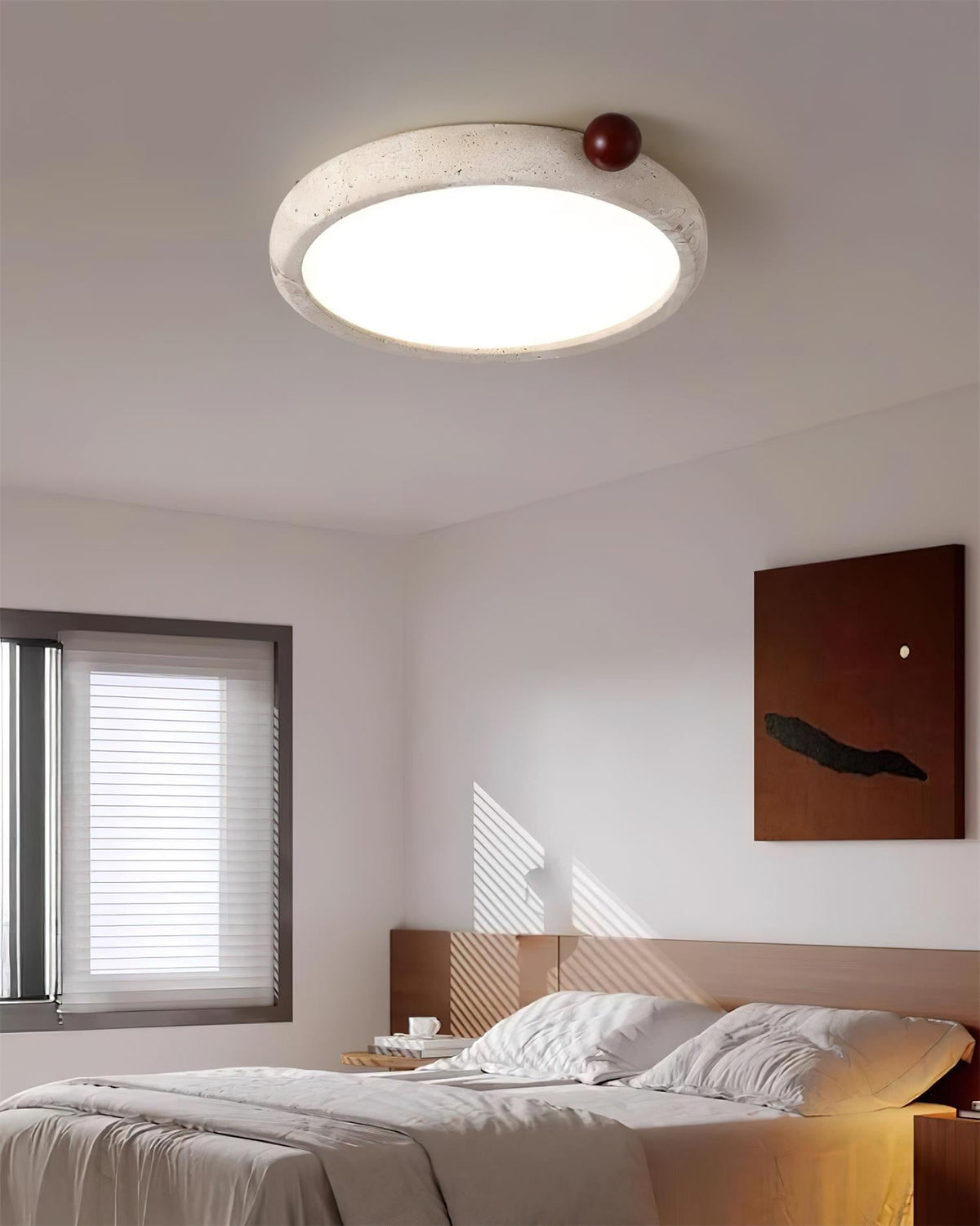 Serelise Cute travertin Ronde plafondlamp