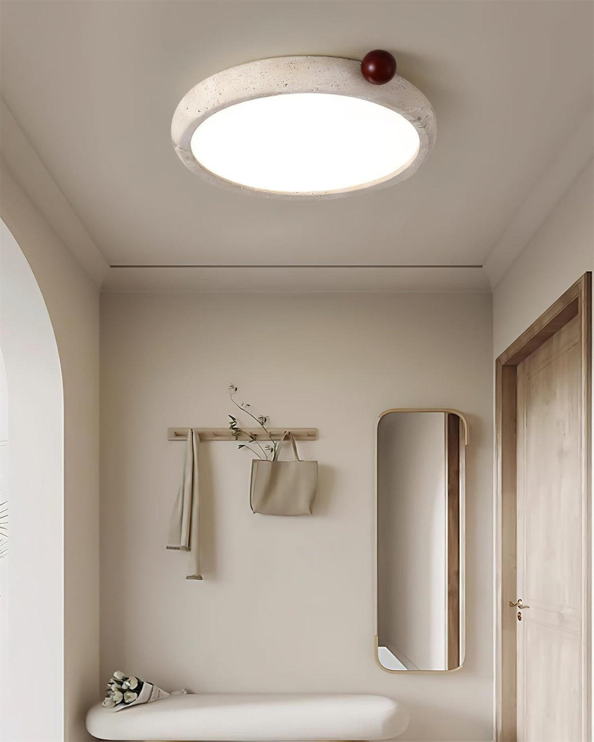 Serelise Cute travertin Ronde plafondlamp