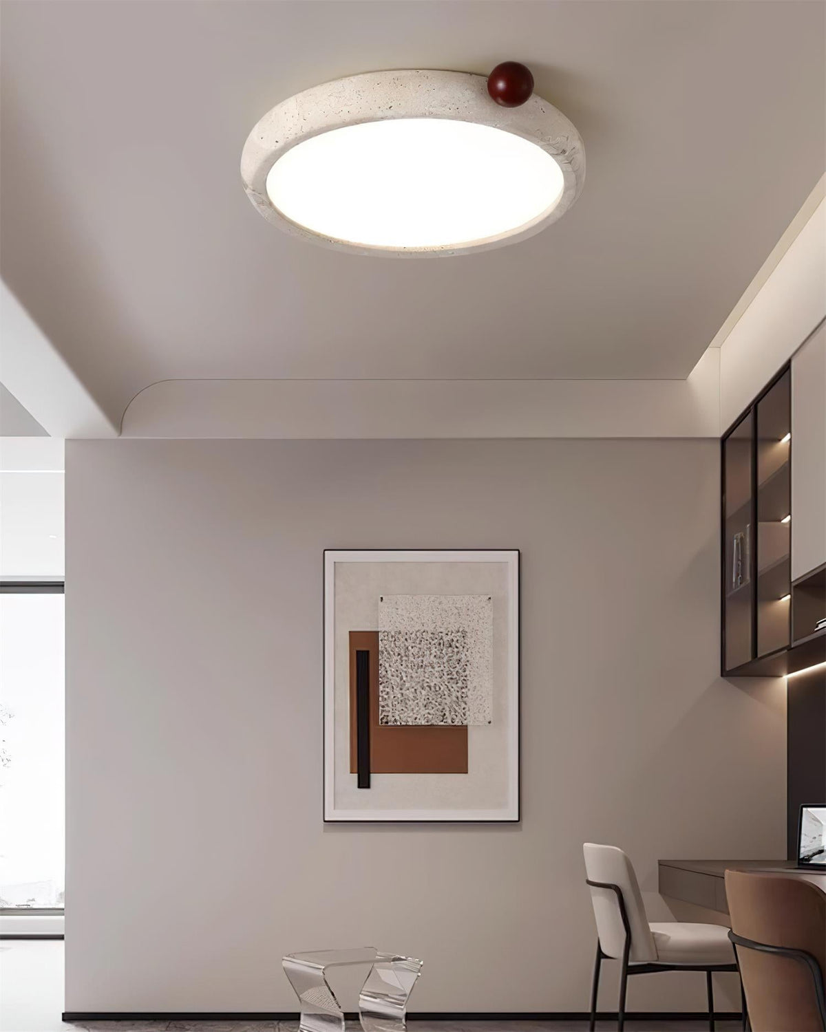 Serelise Cute travertin Ronde plafondlamp