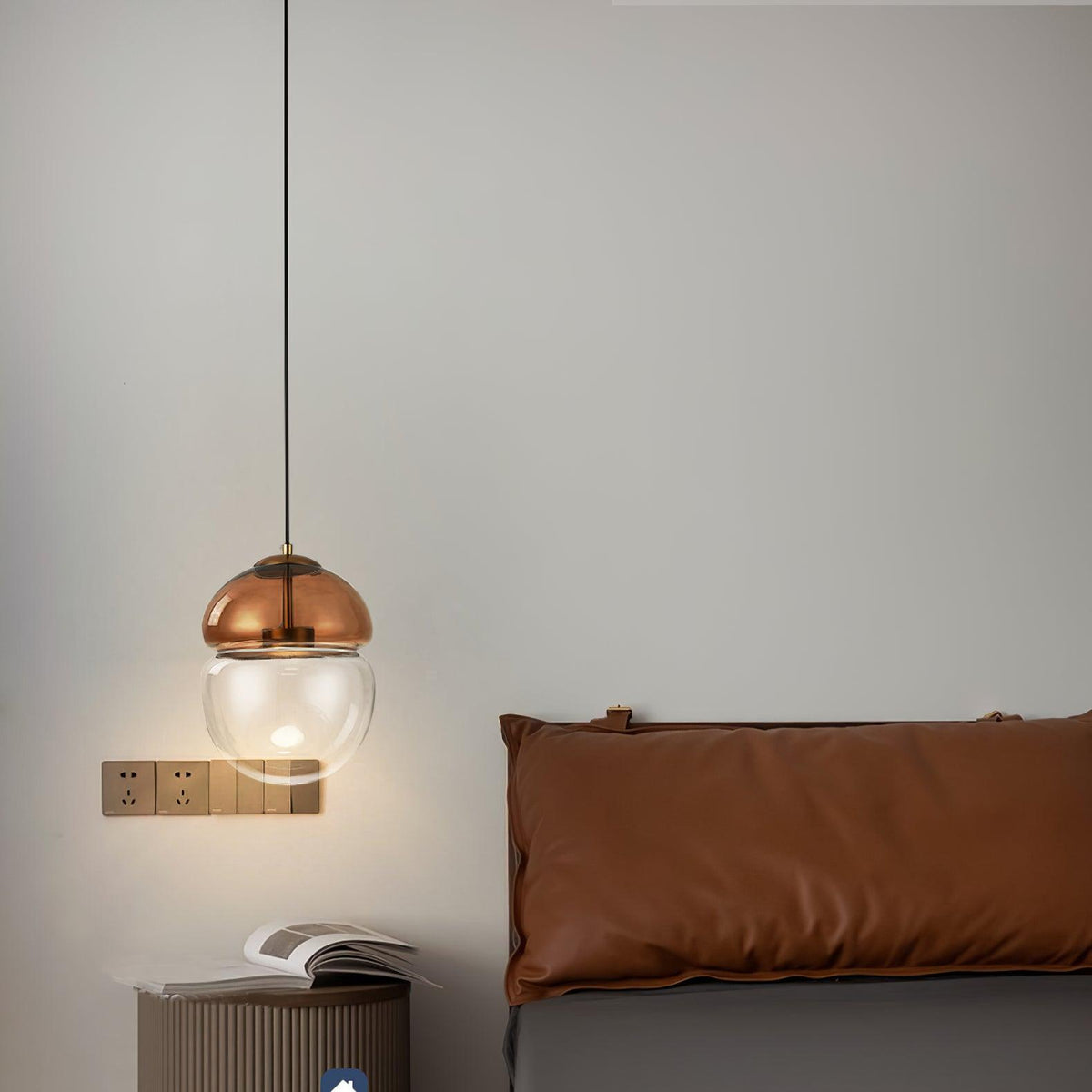 Aged Moderne minimalistische hanglamp met glazen koepel