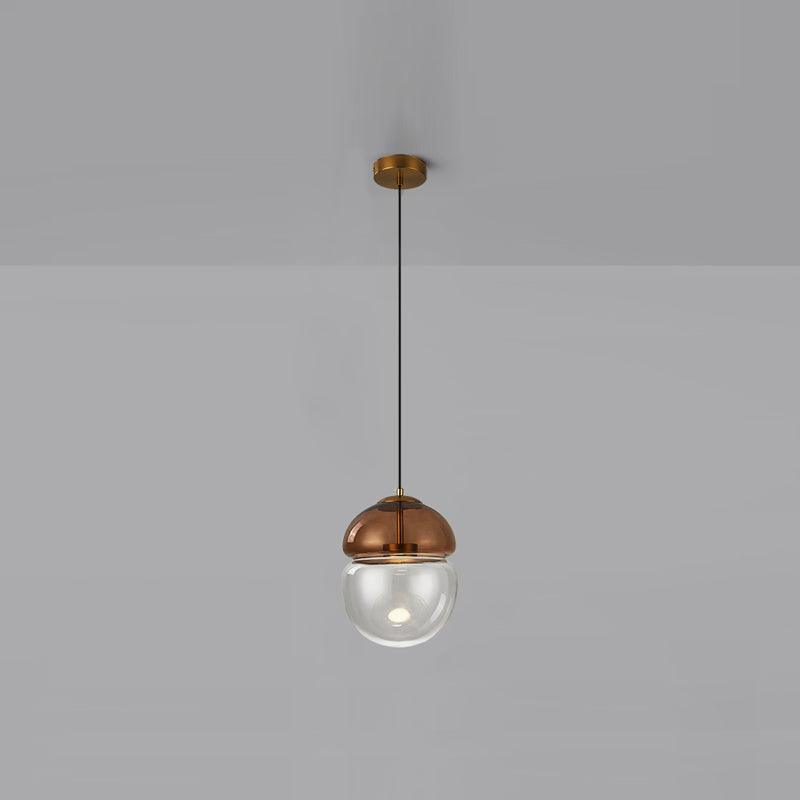 Aged Moderne minimalistische hanglamp met glazen koepel
