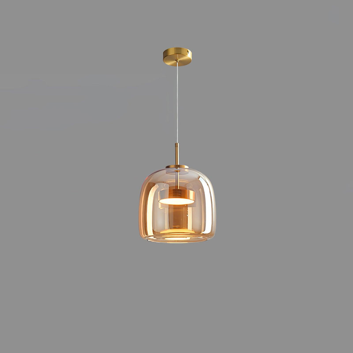 Obsidian Moderne hanglamp van glas